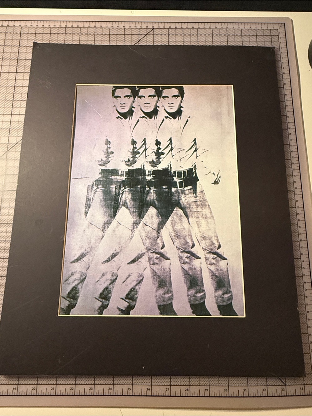 Triple Elvis 2007 officially licensed Andy Warhol litho